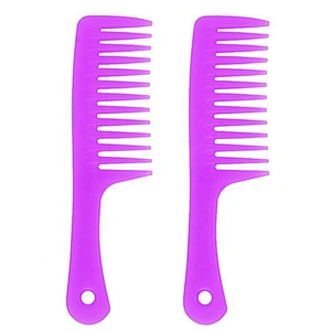 Plastic Material Wide Tooth Barber Comb With Logo Natural Hair Custom woman dye comb
