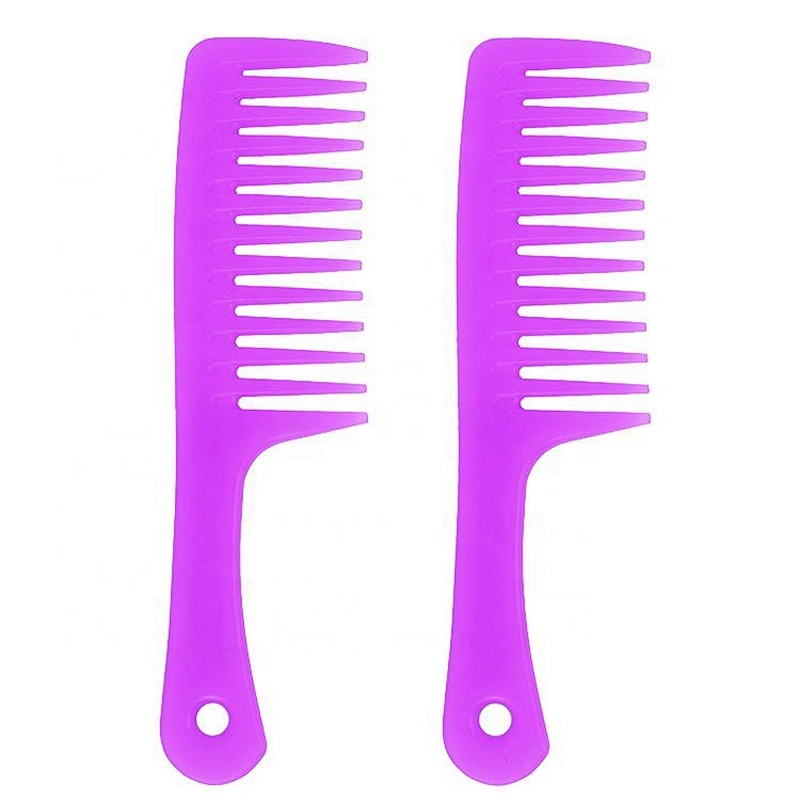 Plastic Material Wide Tooth Barber Comb With Logo Natural Hair Custom woman dye comb