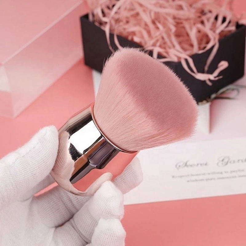 Factory Directly Sale Metal Cosmetic Blush Brush Low Price Cute Mushroom Soft Makeup