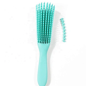 Green Easy Detangle Comb Private Label Silicone Curly Bristle Detangling Hair Brushes Manufacturers