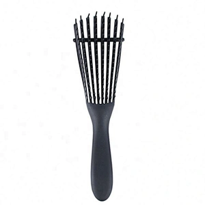Scalp massage curve fast drying vented hairbrush detangle 8 rows flexible bristle wet detangling hair brush