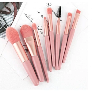 Mini 8 - Pack Professional Makeup Brush Set Brushes Factory Stock