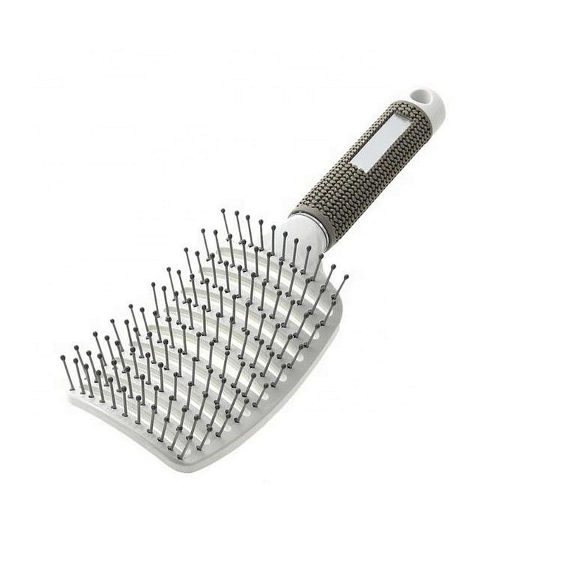 Anti-Static Curved Round Metal Hair Extension Wig Massage Private Label Ionic Custom Logo Detangling Wide Tooth Brush Combs