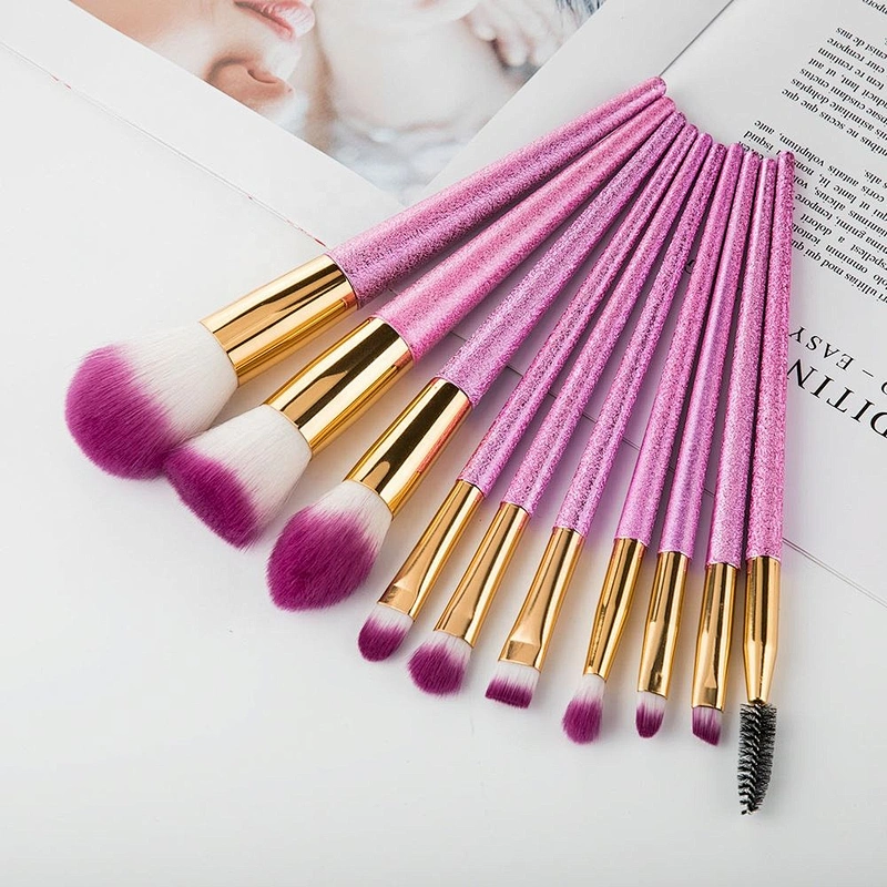 10Pcs Japanese Makeup Set Professional Make Up Brushes