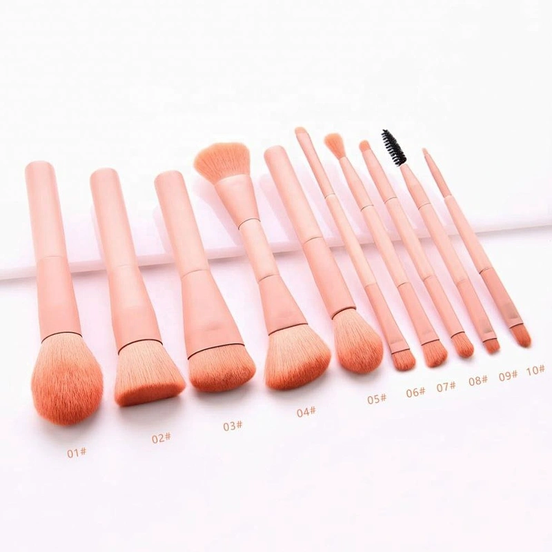 Free Sample Pink 1 Pcs Cosmetic Face Makeup Brush Set Private Label With Double Head