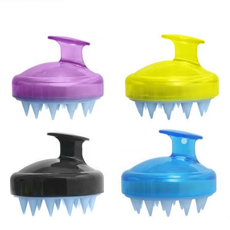Colorful Silicone Hand held Scalp Massage Brush Hair Scalp Massager Shampoo Brush Head Scrubber Dandruff Brush
