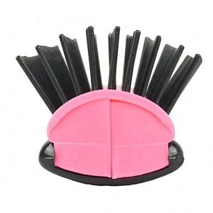 New coming customized logo cheap durable brush set 9 rows strong bristles denman brush