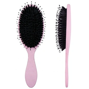 Professional Pink Hair Extension Loop Brush Mix boar bristle Cushion wig Brush for women beauty