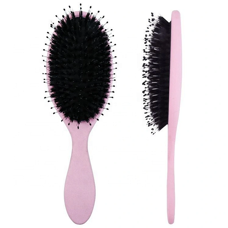 Professional Pink Hair Extension Loop Brush Mix boar bristle Cushion wig Brush for women beauty