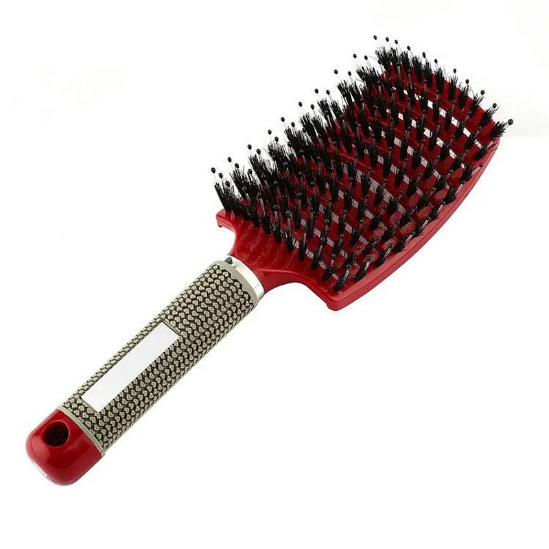 2019 Women Hair Scalp Massage Comb Bristle & Nylon Hairbrush Wet Curly Detangle Brush For Salon Hairdressing Styling Tools