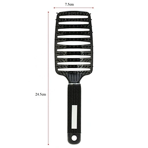 Anti-Static Curved Round Metal Hair Extension Wig Massage Private Label Ionic Custom Logo Detangling Wide Tooth Brush Combs