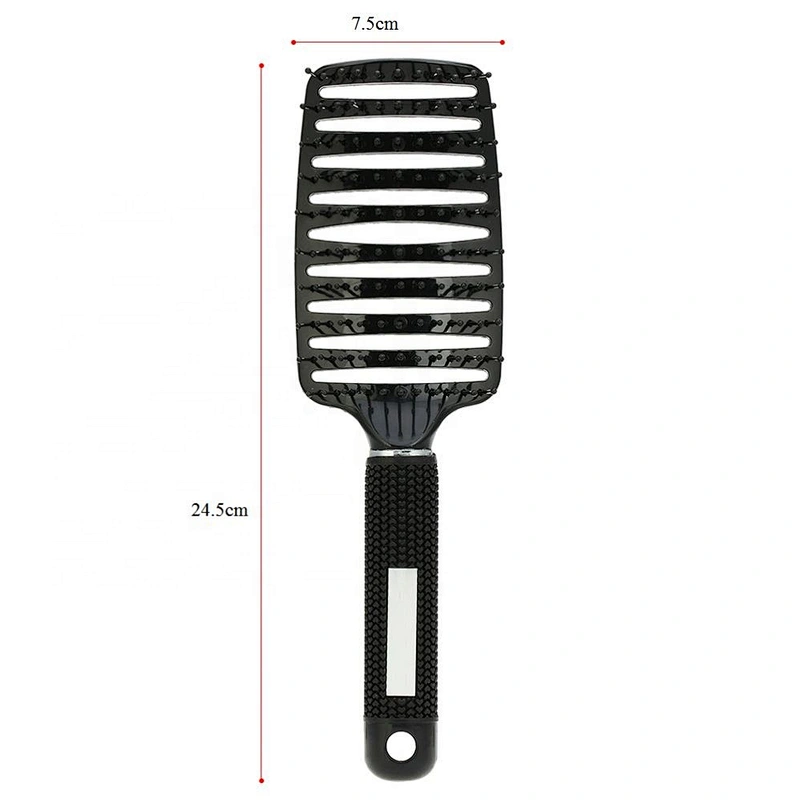Anti-Static Curved Round Metal Hair Extension Wig Massage Private Label Ionic Custom Logo Detangling Wide Tooth Brush Combs
