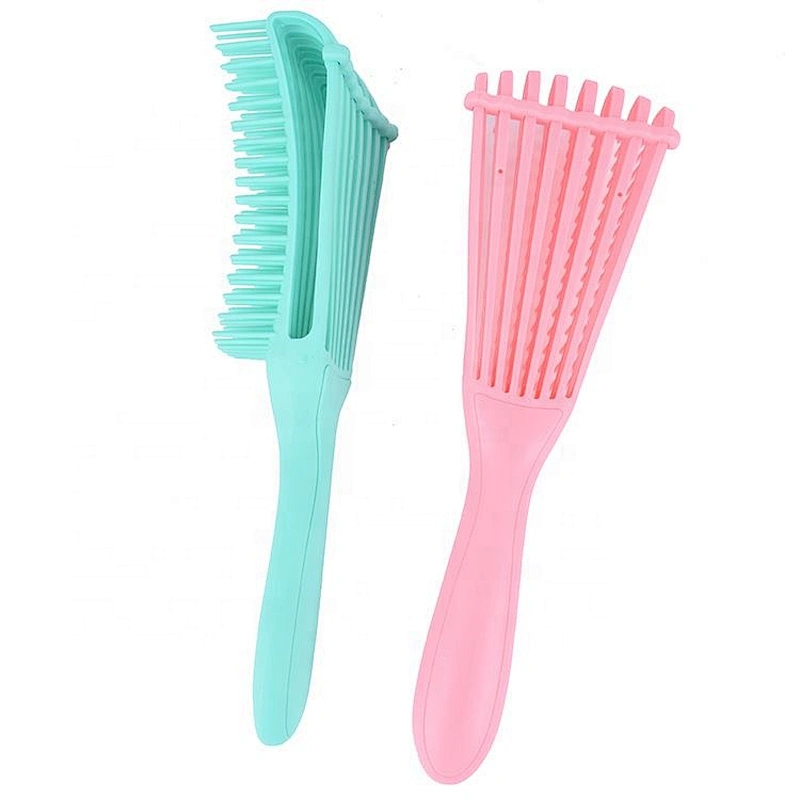 Custom Logo Eight Moving Arms Head Curve Vent Fast Drying Detangling Hair Brush for curly wig thick hair