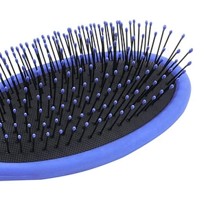 OEM hair extension loop brush facial plastic long handle brush cushion massaging hair brush