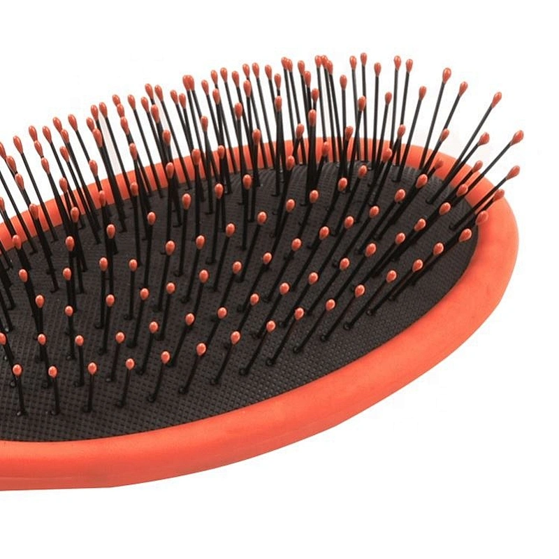 Professional manufacturers rubber painting customized plastic round wet massage hair brush