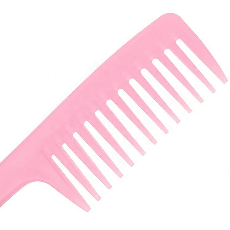 Plastic personal magic salon barber hair dye custom logo detangling comb wide tooth