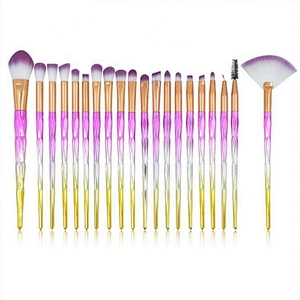 2020 Hot Selling 20Pcs Sets Colorful Eye Makeup Brush Diamond Brushes Set