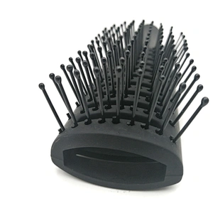 Factory sale small MOQ electroplating hair care square brush private label paddle hair brush
