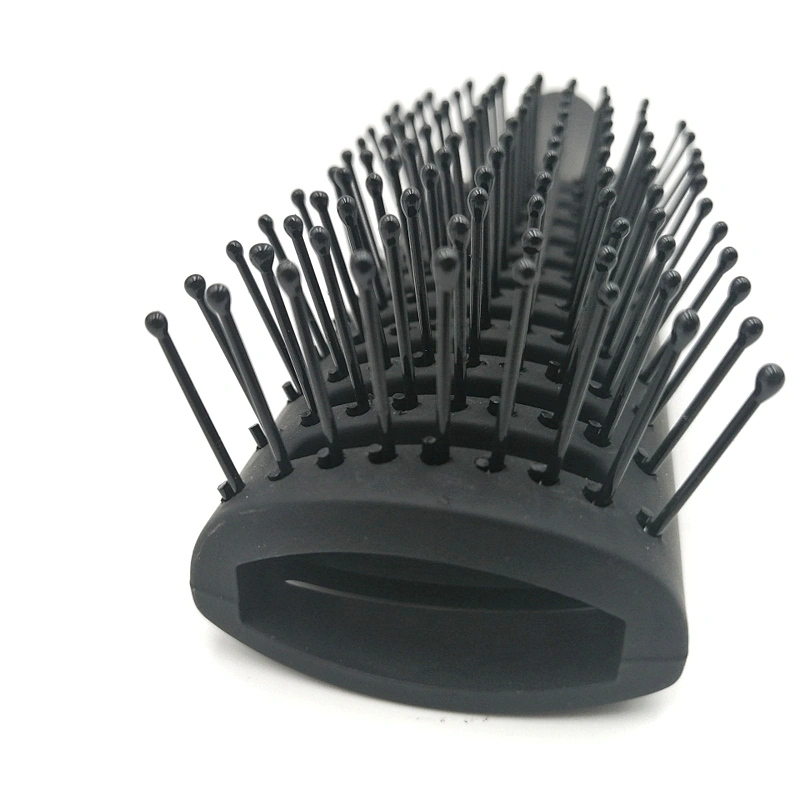 Factory sale small MOQ electroplating hair care square brush private label paddle hair brush