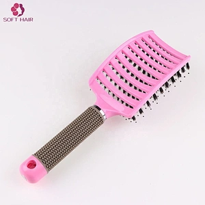 Women Hair Scalp Massage Comb Bristle & Nylon Hairbrush Wet Curly Detangle Brush For Salon Hairdressing Styling Tools