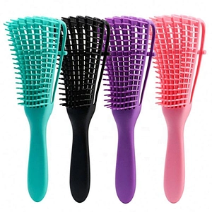 B1756 Powerful Function Tangle Removal Women Men Salon Detangler Natural Hair Brush Multi Color Scalp Massage Curly Plastic Comb