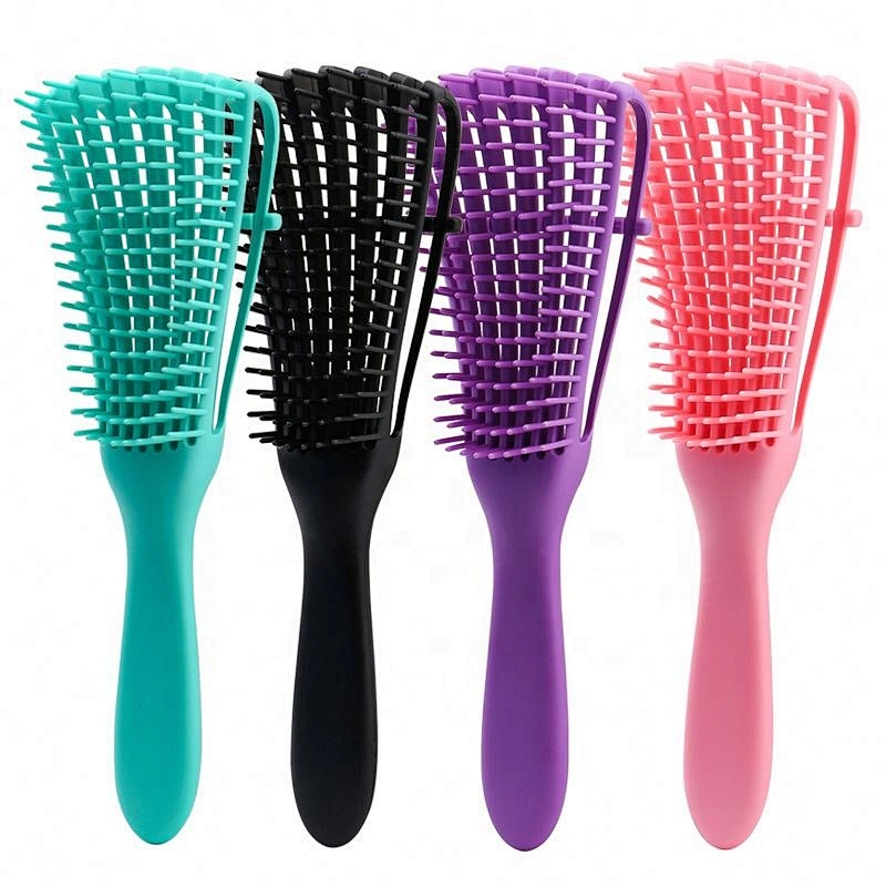 B1756 Powerful Function Tangle Removal Women Men Salon Detangler Natural Hair Brush Multi Color Scalp Massage Curly Plastic Comb