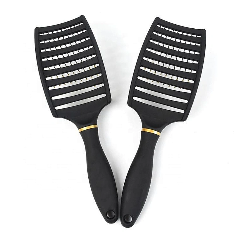 Fashional italy styling curved vent hair brush light drying fast curly ladies hair brush