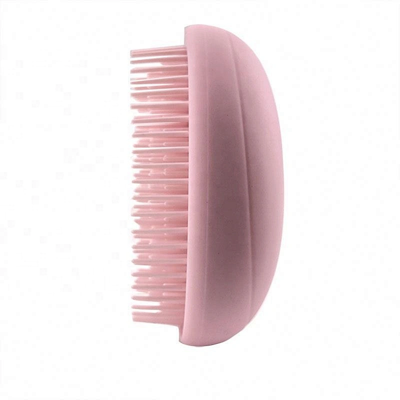 Rubber Coating Egg Shape Detangling Hair Brush With Soft Touch