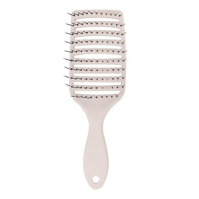Soft touch quickly drying vented air curved brush big paddle massage nylon bristles custom wave brush
