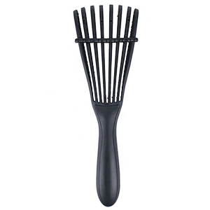 Scalp massage curve fast drying vented hairbrush detangle 8 rows flexible bristle wet detangling hair brush