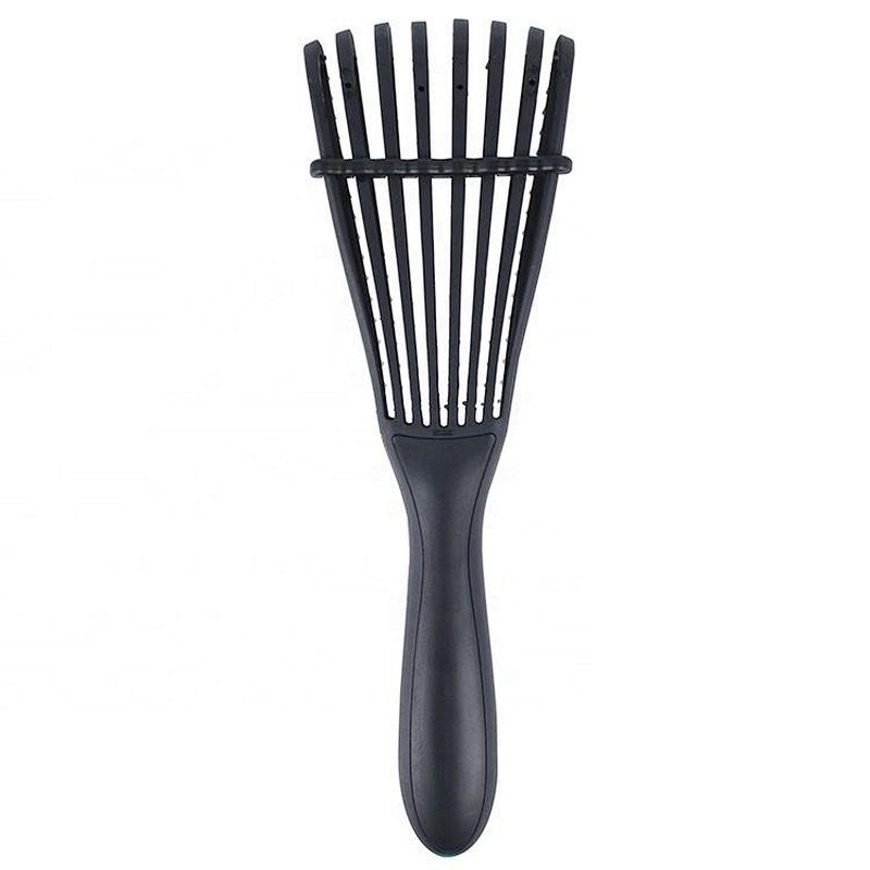 Scalp massage curve fast drying vented hairbrush detangle 8 rows flexible bristle wet detangling hair brush