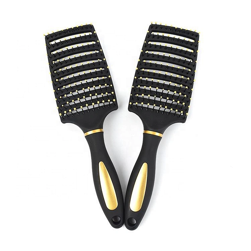 Fashional italy styling curved vent hair brush light drying fast curly ladies hair brush