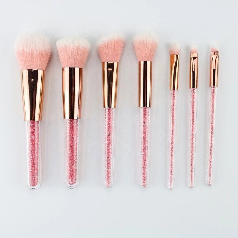 Bling Crystal Handle Diamond Makeup Brushes 7Pcs Glitter Make-Up Brush Set