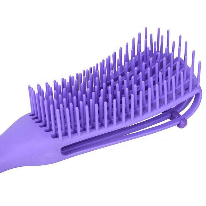 Custom-made logo  Fast Drying 8 rows Anti-Static Scalp Massage soft flexible teeth detangler Hair Brush