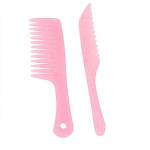 plastic wide round tooth detangling hair comb cheap personalized flat styling hair comb