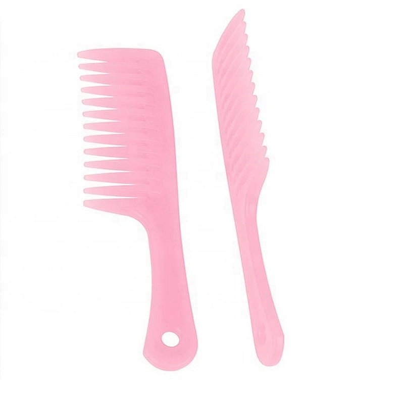 plastic wide round tooth detangling hair comb cheap personalized flat styling hair comb
