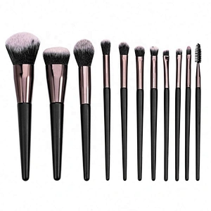 Professional Makeup Brushes Set 11Pcs Orange Wood Handle Cosmetics Make Up Tools Powder Contour Foundation Eyeshadow Brush