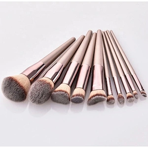 Champagne Single/Set Make Up Brushes, Powder/Foundation/Multi-Function/Flame/Eyeshadow/Concealer/Eyebrow Brush