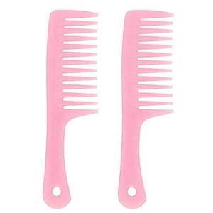 plastic wide round tooth detangling hair comb cheap personalized flat styling hair comb