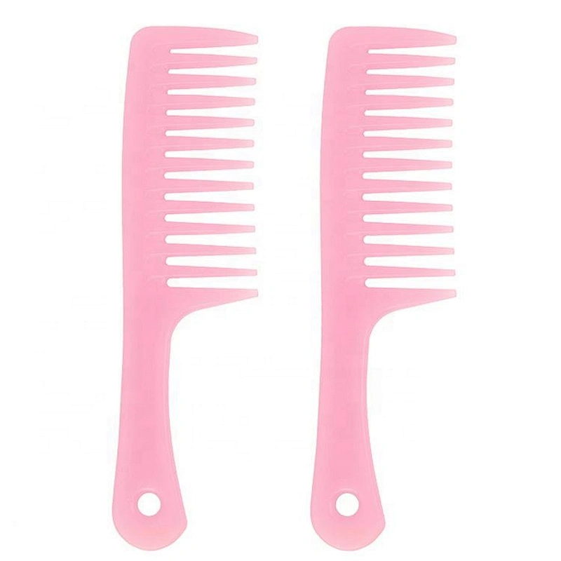 plastic wide round tooth detangling hair comb cheap personalized flat styling hair comb