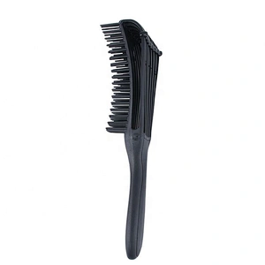 PVC box set custom printed wave eight lines teeth air drying wet detangling flexible teeth hair brush