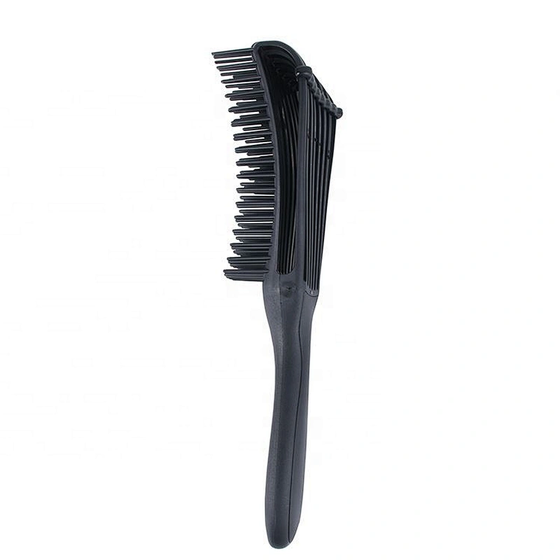 PVC box set custom printed wave eight lines teeth air drying wet detangling flexible teeth hair brush