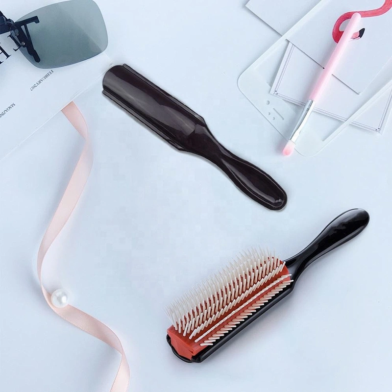 Personalized  Detachable Air Cushion Nylon Bristles 9 Row Denman Hair Brush For Man