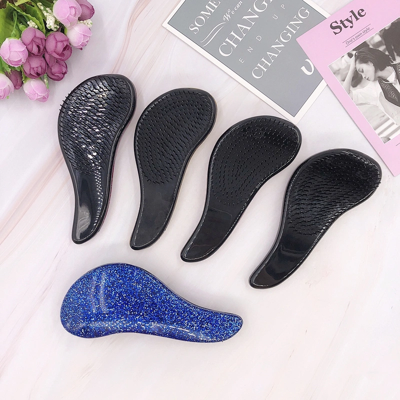 Flash Magic Glitter Handle TT Comb Extension Hairbrush Tangled Hair Brush