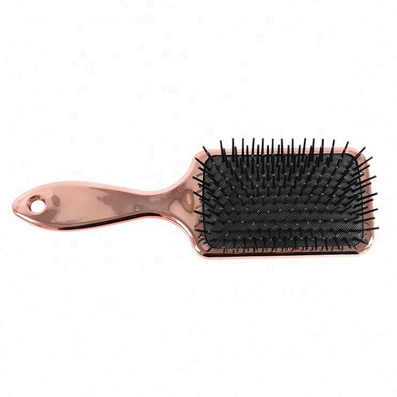 Factory wholesale luxury customized electroplated air cushion handle square hair brush