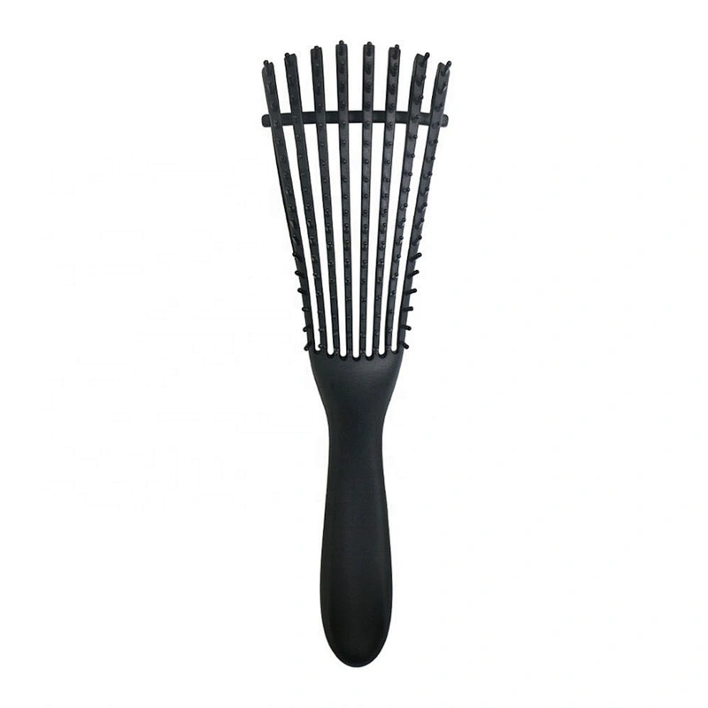 Wholesale Custom Logo Products Eight Rows Detangling Massage Detangle Hair Brush For Curly