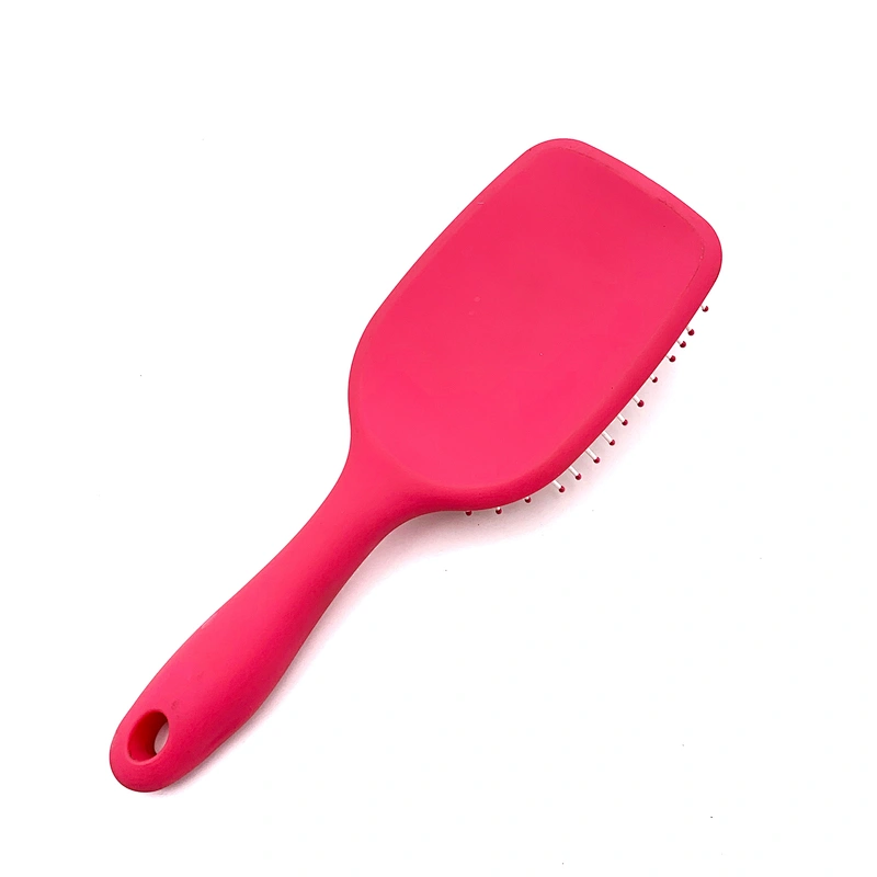 Professional Private Label Plastic Bling Electroplate Paddle Detangling Hair Brush
