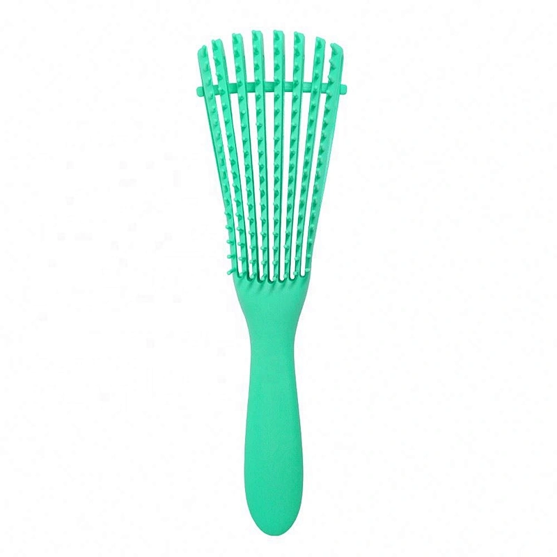 Wholesale Custom Logo Products Eight Rows Detangling Massage Detangle Hair Brush For Curly