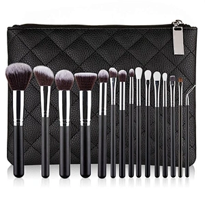 New Multi - Function 15 Makeup Set Wooden Handle Nylon Hair Brush