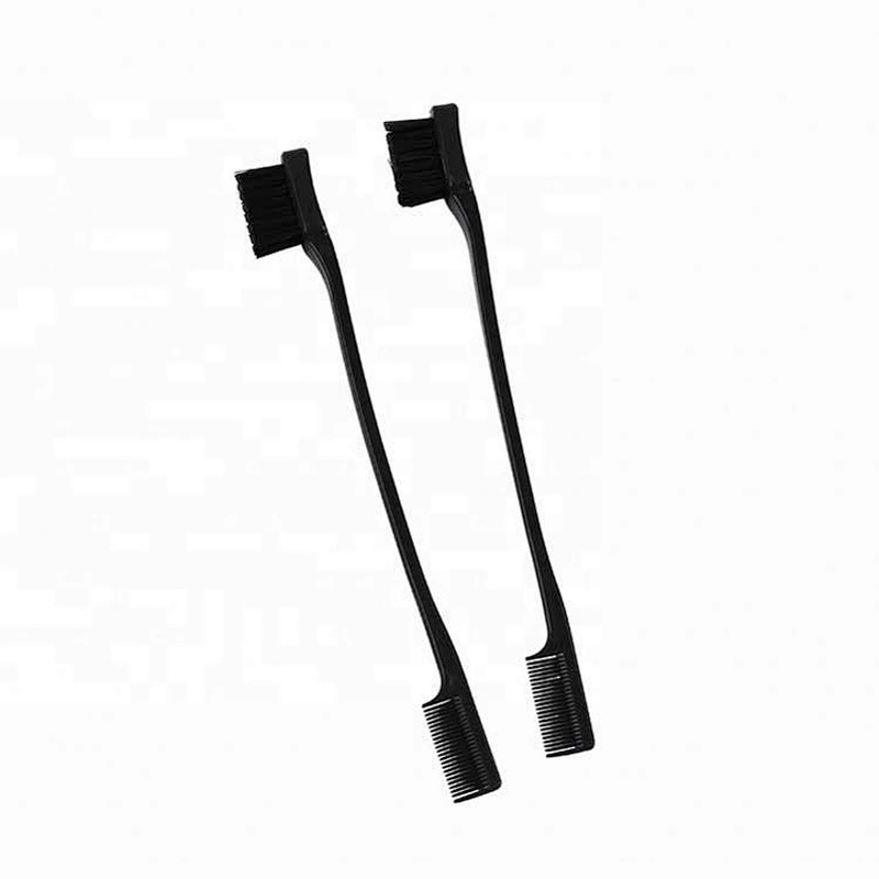 Double Sided Eyebrow Lash Comb private label plastic double side hair edge control brush